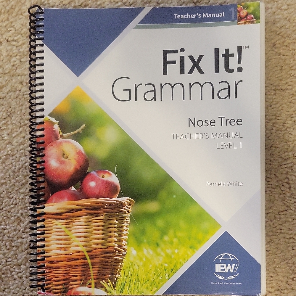Fix It Grammar - Nose Tree Level 1 - Teachers Manual - Good Condition - Preowned